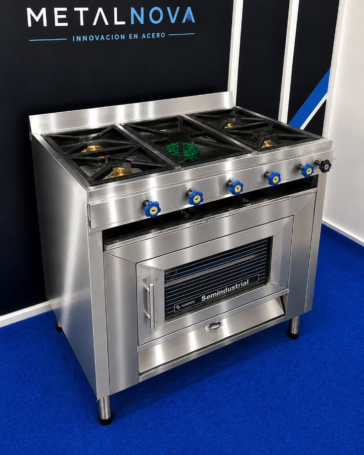 Cocina con horno 5 quemadores FULL ACERO thumbnail 3