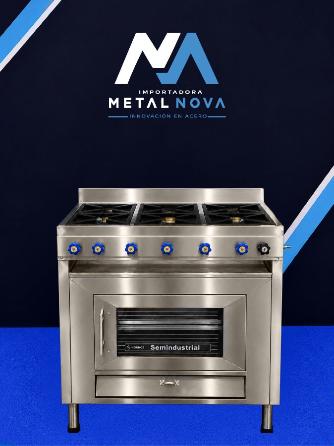 Cocina con horno 6 quemadores mixta