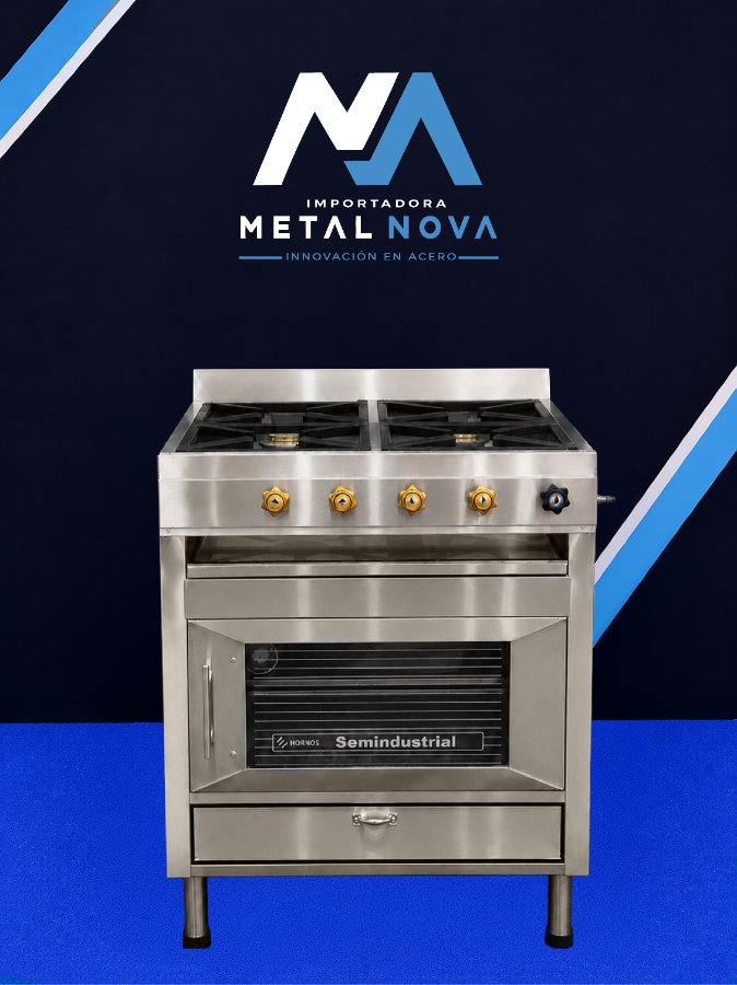 Cocina con horno 4 quemadores mixta