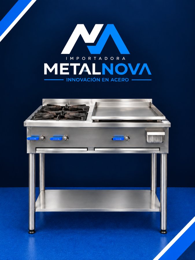 COCINA AMERICANA CON PLANCHA HAMBURGUESERA